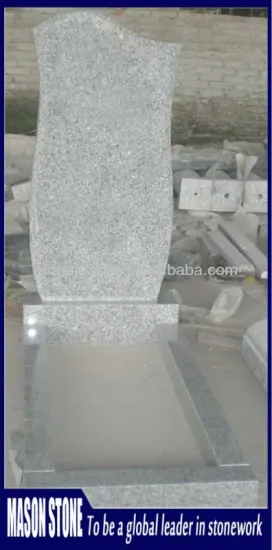 tombstone grave grey granite unique top
