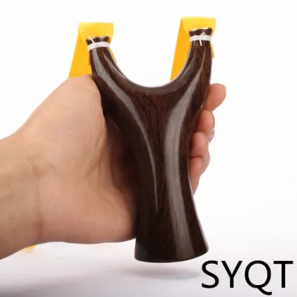 Solid Wood Ebony Flying Tiger Slingshot for Outdoor Hunting and Sports