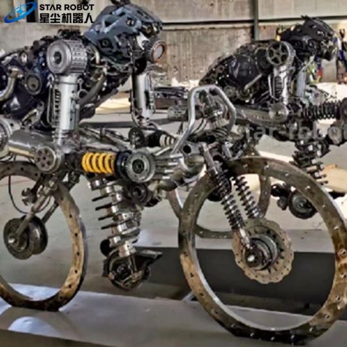 Model pengendara sepeda besi animatronik dijual