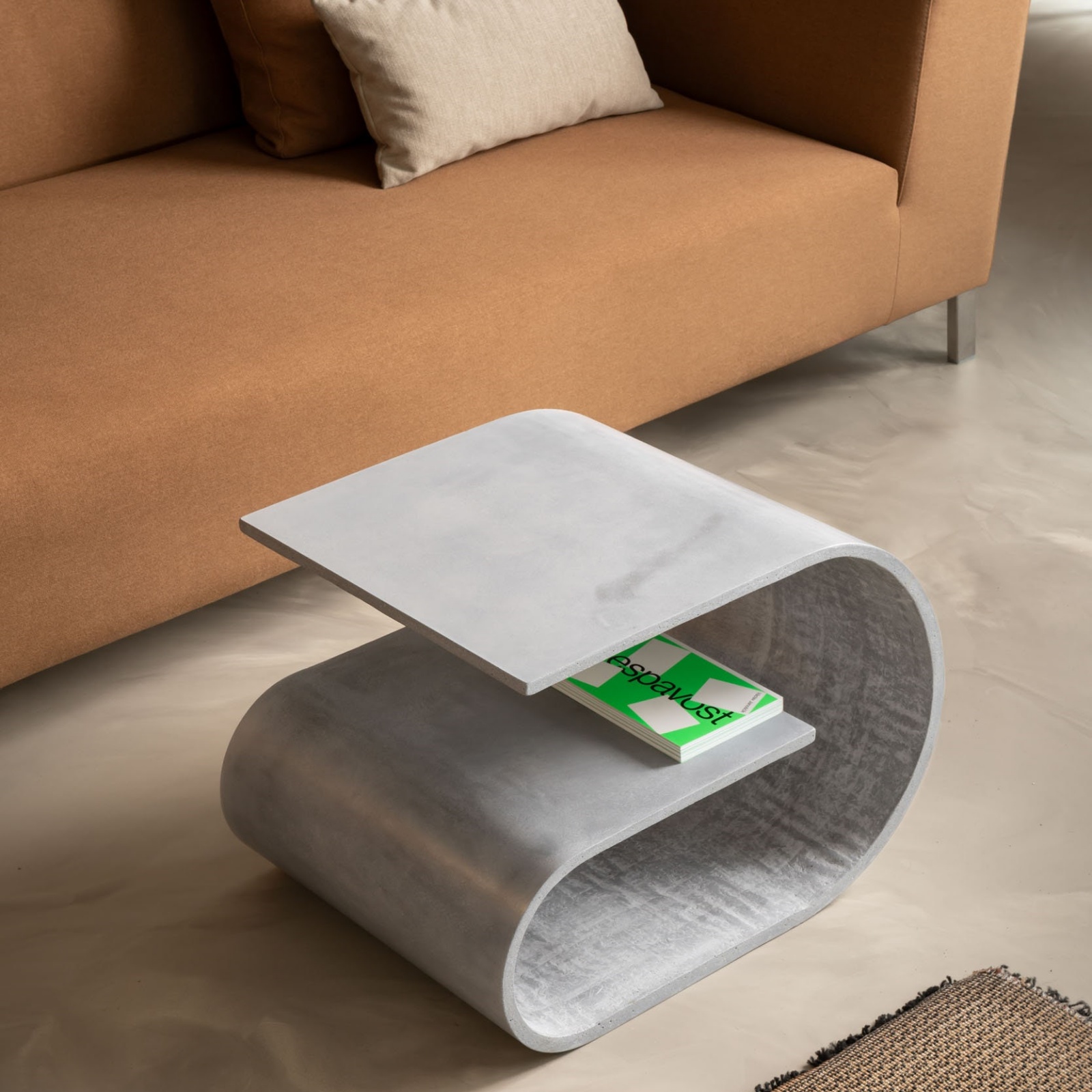 Unique shape creative art concrete coffee table