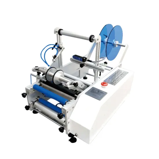 Semi-Automatic Small Label Printer and Sticker Machine for Round Bottles