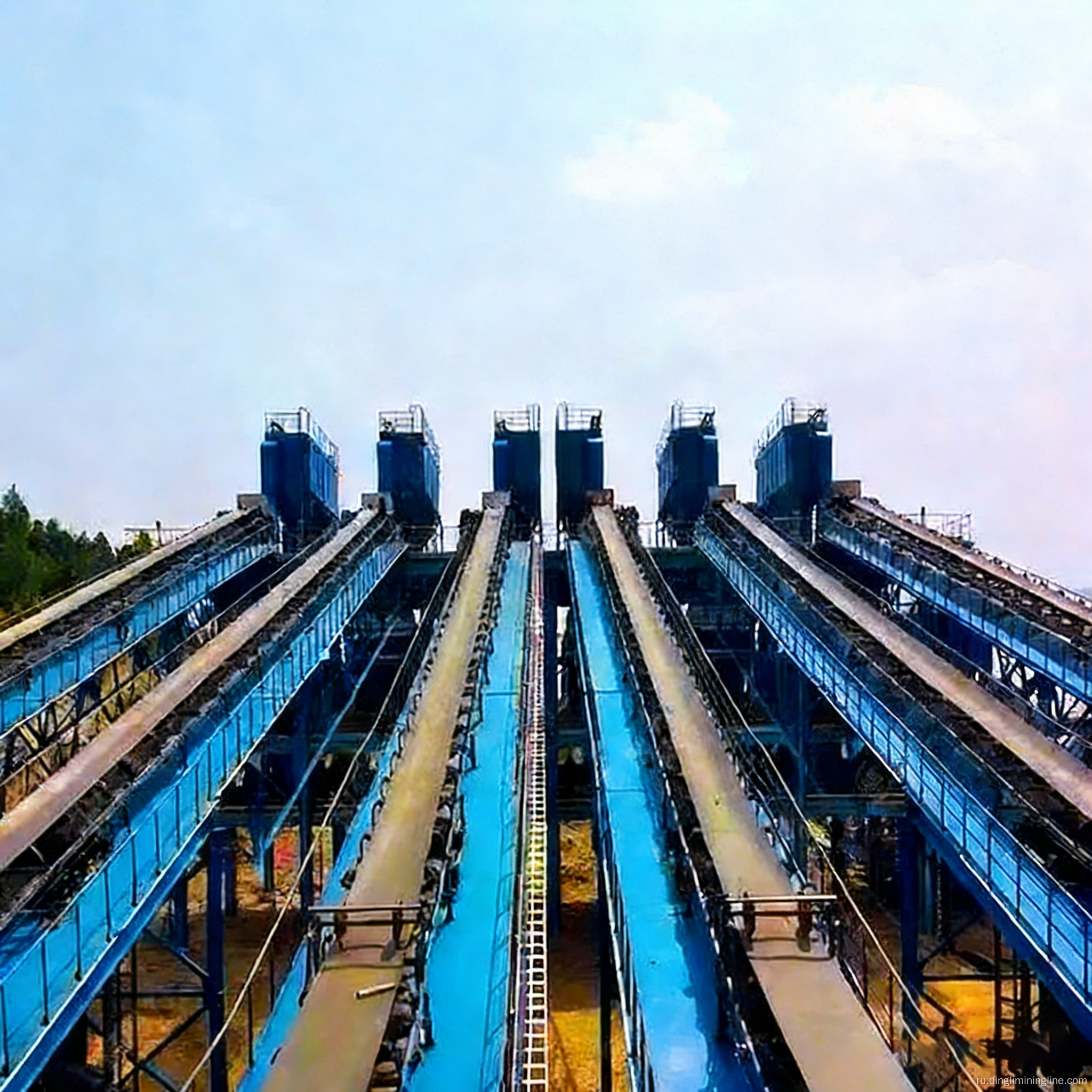 Сменная расширяемая модульная линия дробления медной руды