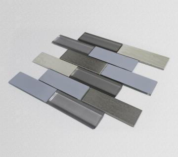 Cucina leggera Black Blue Blue Glass Mosaic Piastrelle in ceramica
