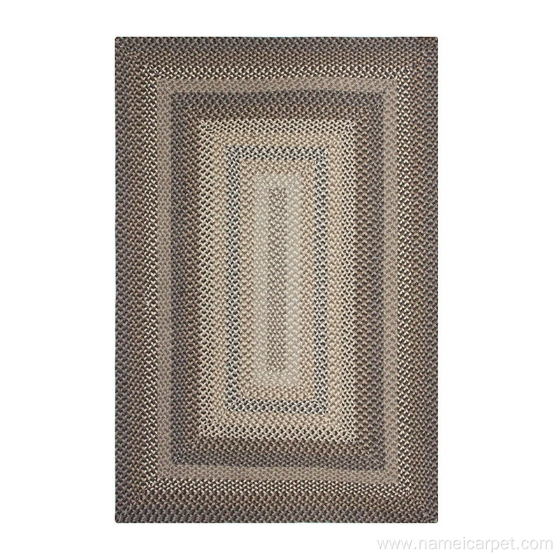 large size braided woven wool living room rugs