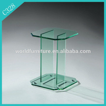 modern hot bent glass side table