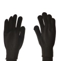 Black steel wire level 5 cut resistant gloves