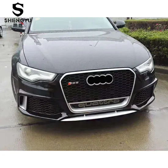 Upgrade Your Audi A6 C7 (2012-2015) to RS6 Style Body Kit - Front Bumper Grille & Rear Lip Spoiler