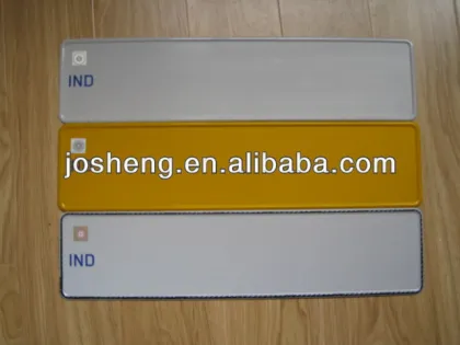 India blank license plate