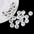 10pcs per bag ceramic beads with constellation