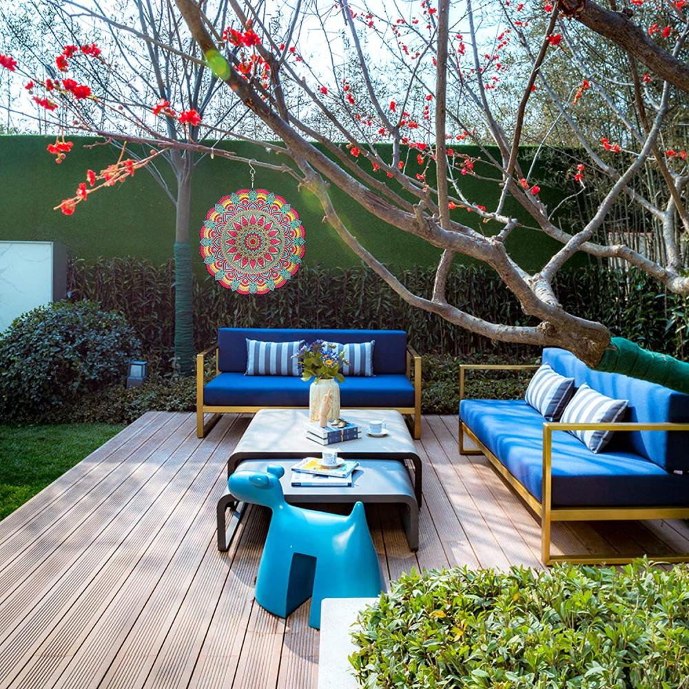 Spinner de viento de mandala para jardín al aire libre