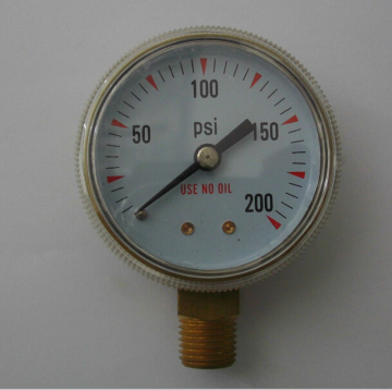 40mm wika pressure gauge with brass connector gauge