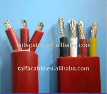 Silicone Rubber flat electric wire/cable