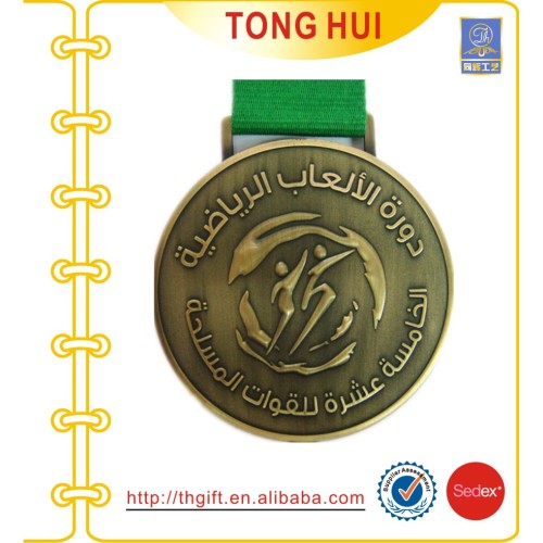 Kuwait Gold custom metal medal