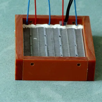Insulated air heater with wave radiator