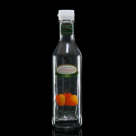 Food Grade Custom 265ml Sauce Glass Cruet Bottles With Lid