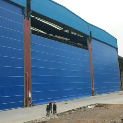 Oversized industry high speed flexible door