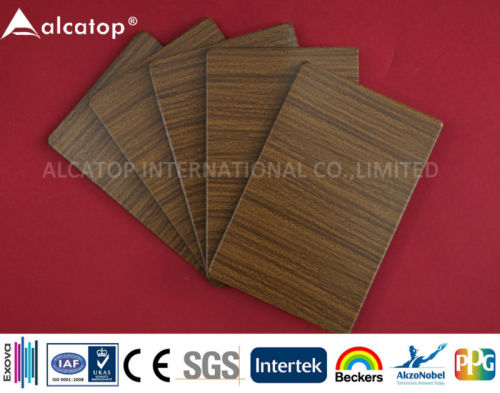 Outdoor Curtain Wall Wooden Textured ACP