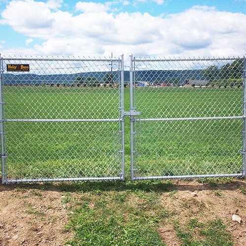 Fence gate post leaning