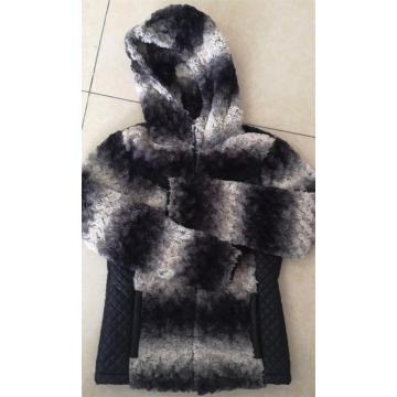 Lady&#39;s Printed Fake Fur Jacke Mode