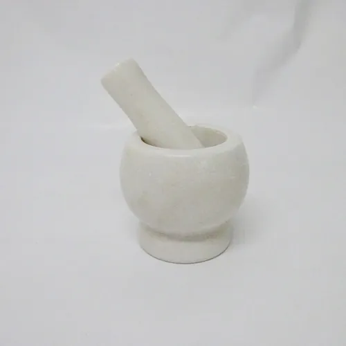 White Marble Marble and Pestle Set