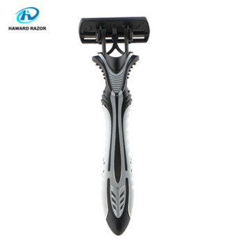 Private Label 6-Blade Plastic Rubber Disposable Shaving Razor for Men