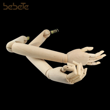 Flexible joints of female mannequin arms and hands