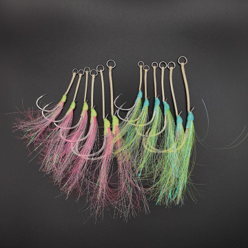 Xuhang S014 UV Kevlar Wire Core Feather Jigging BKK Assist Hooks για Slow Jigs Lure