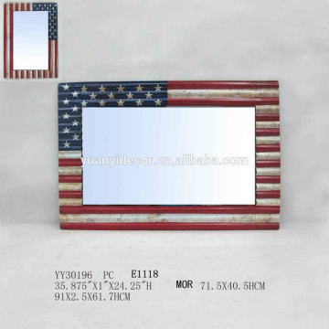 wave shape USA metal wall mirror