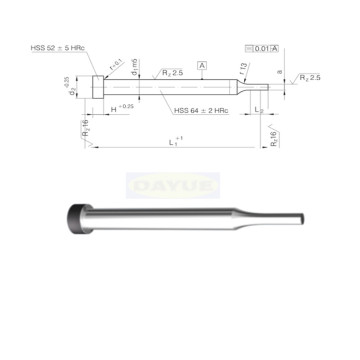 Pilot Cutting punch machining made of ASP23 material