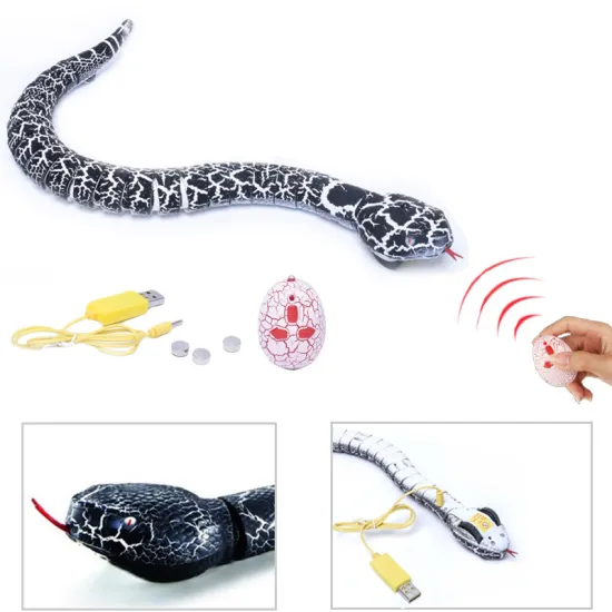 Funny Simulation Snake Infrared RC Remote Control Scary Creepy Reptile Snake Toys robot anti-stress creeper Gift For Adult Child