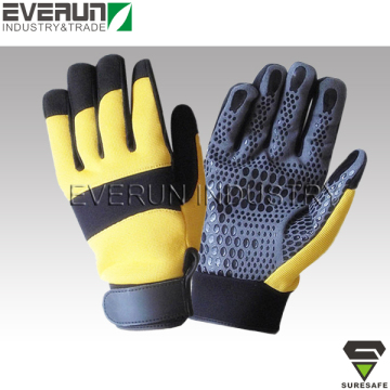ER9760R Silicone printing firm grip gloves Synthetic leather palm gloves Anti slip gloves