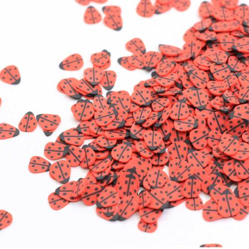 Najnowszy symulacja Coccinella Septempunctata Polymer Caly Slice Sprinkles do zdobienia paznokci i sztuczne akcesoria do majsterkowania