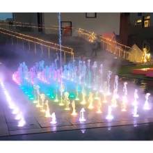 Magic water park dry floor fountain