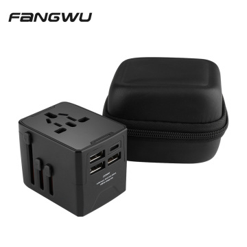 मैकबुक और फोन के लिए USB और टाइप-सी पोर्ट के साथ यूनिवर्सल वर्ल्ड ट्रैवल एडेप्टर: पोर्टेबल वर्ल्ड ट्रैवल चार्जर