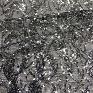 embroidered silk chiffon fabric