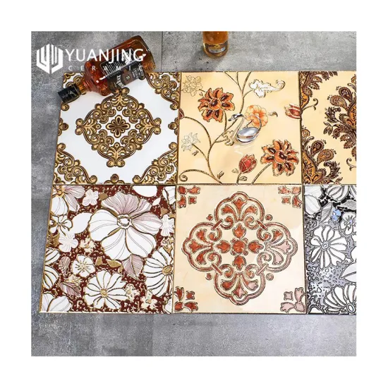 Golden-Plated Polished Glazed European-Style 300x300mm Ceramic Porcelain Floor Tiles for Kitchen, Bathroom, and Balcony