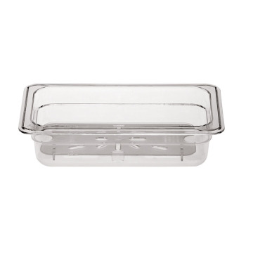 Gastronorm Pan PC: 1/4 GN ไม่แตกหักพลาสติกใสภาชนะ Gastronorm
