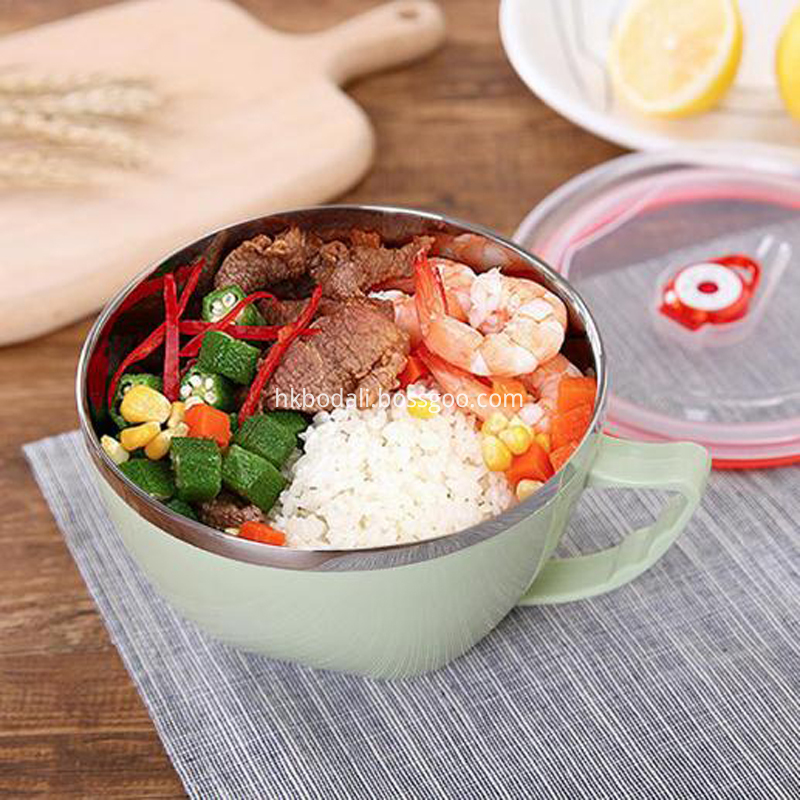 noodles rice bowl stainless steel