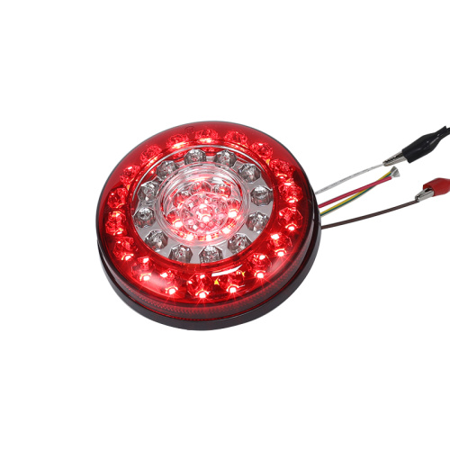 એલઇડી ટુ-કલર ટેઇલ લાઇટ ટ્રક ટ્રક રાઉન્ડ પૂંછડી લાઇટ ઇલેક્ટ્રિક ટ્રાઇસિકલ ટર્ન સિગ્નલ બ્રેક લાઇટ