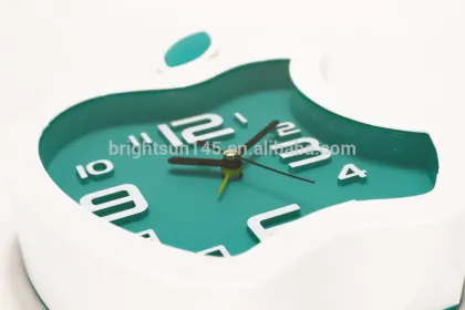 Creative Design Apple Shaped 3D digital table Alarm Clock Mini Wall Clock Decorate Prommotion Gifts Funny Children Alarm Clock
