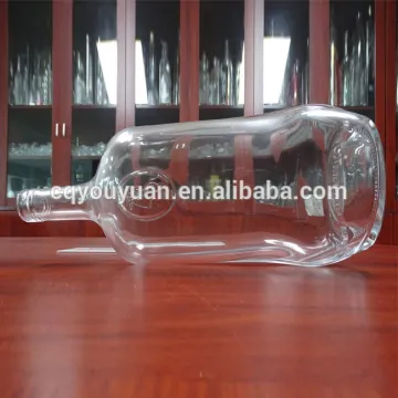 Wholesale Round fancy 3L giant glass wine bottle