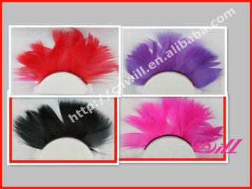 2013 New Fashion OEM Serive False Eyelash Feather Eyelash Fashion Colorful Feather False Eyelashes