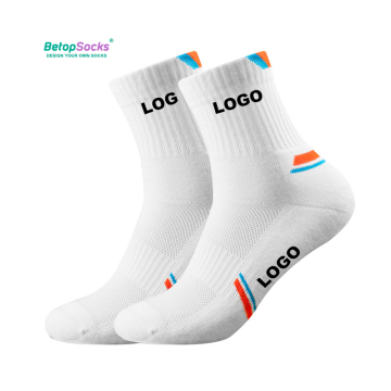 Hot Selling Custom Adult Men's Cotton Cushion Socks: Deodorant, Sweat Absorbing, Breathable, Comfortable, Bamboo Alphabet Socks