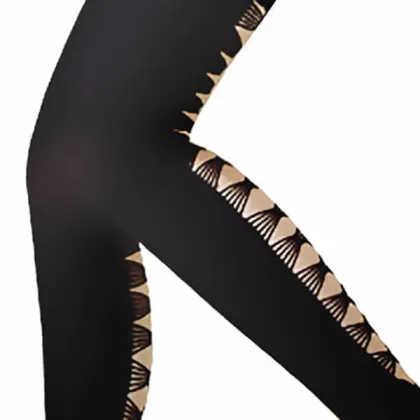 Sexy Black Thigh High Opaque Microfiber Stockings