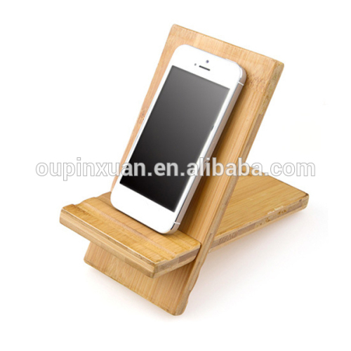 Novo design eco-friendly artesanal de bambu celular display holder