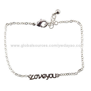 Fashion silver jewelry cord bracelets