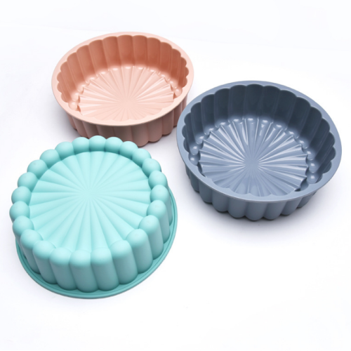 Plateaux de moule à pâte à cuisson en silicone en forme de fleur ronde