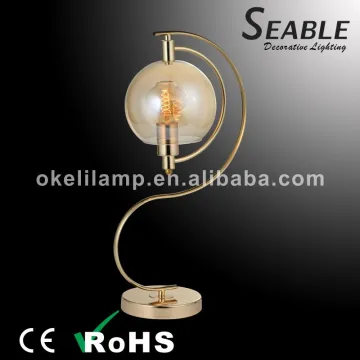 Modern Glass Table Lamp Glass Decorative Table Lamp Gold Glass Lamp