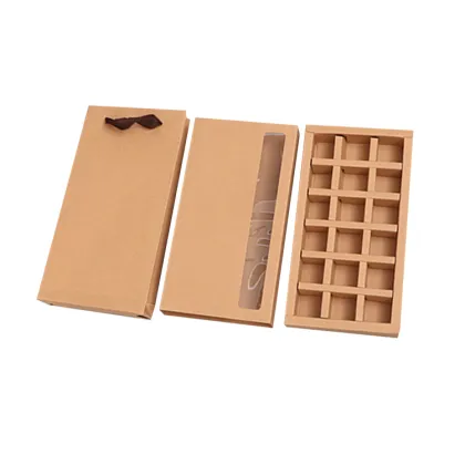Recycle Kraft Foldable Tea Packaging Box with Divider