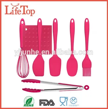 Premium 7Pieces Silicone Kitchen Utensils Set,whisk,tong,spatula,brush,pot holder